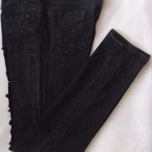 Miley Cyrus Max Azria Distressed Skinny Jeans